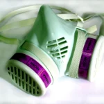 Respirador de media cara con cartuchos para partículas, equipo de protección respiratoria